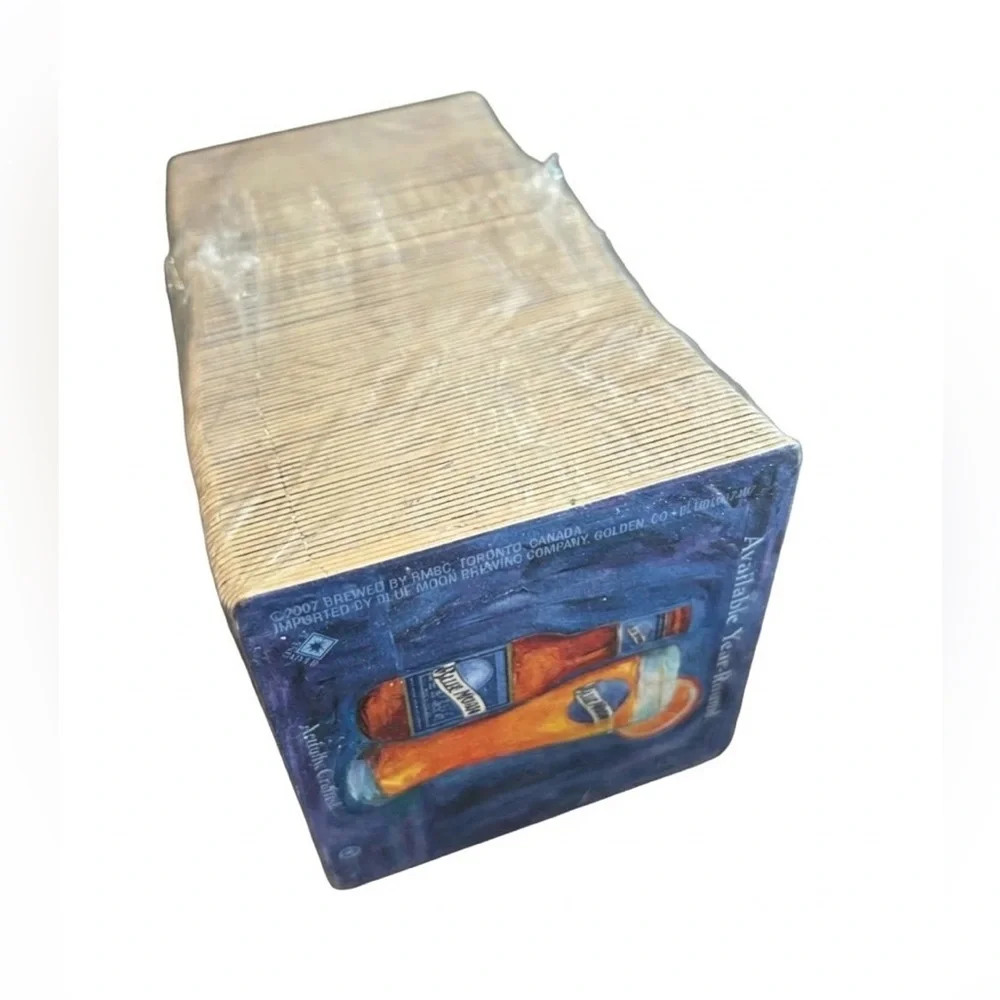 BLUE MOON Artfully Crafted Paper Beer Coasters 125ct NEW Sealed